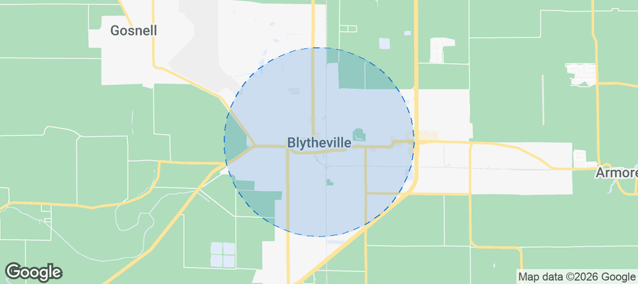 Blytheville Airbnb map